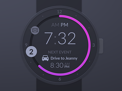 Smartwatch event hour interface smartwatch timeline user watch