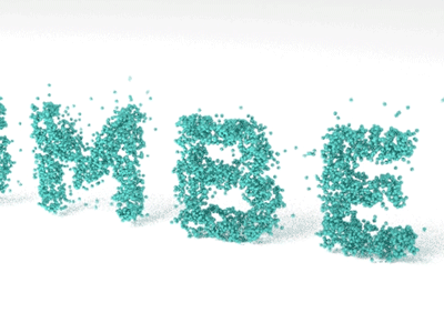 Particles in the Blender 3d animation blender experiment gif particles tech type typography