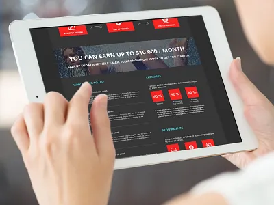 Recruiter page flat design ui user interface ux web webdesign