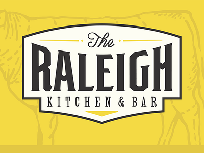 Raleigh Kitchen & Bar badge logo raleigh typography