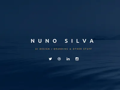 Personal website landing page website
