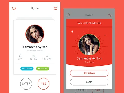 Learn and teach app cards clean match slide ui