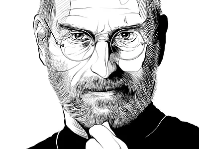 Steve Jobs apple cintiq computer face glasses imac ipad iphone ipod mac portrait