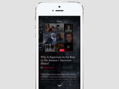 Vanity Fair Hollywood app application article ios iphone mobile navigation news ui vanity fair hollywood