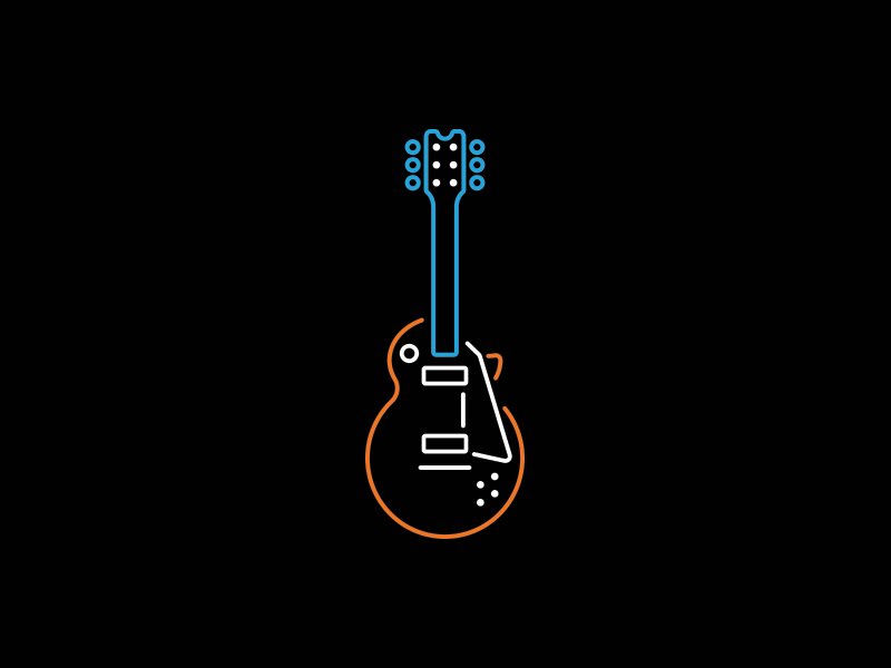 Neon Guitar electric gif guitar icon illustration music neon sxsw texas