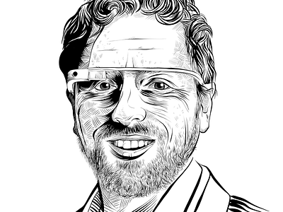 Sergey Brin beard cintiq face glass glasses google googleglass inq mangastudio portrair smile ux