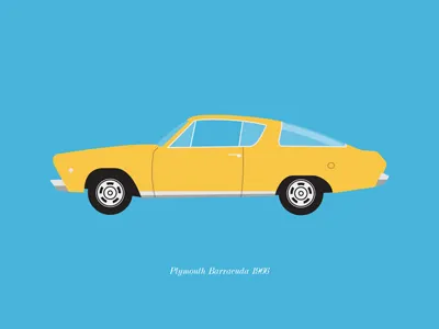 Plymouth Barracuda 1966 1960 amarillo auto barracuda car classic clásicosypoemas illustration ilustracion plymouth retro yellow