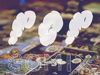 Pop Comix editorial handlettering