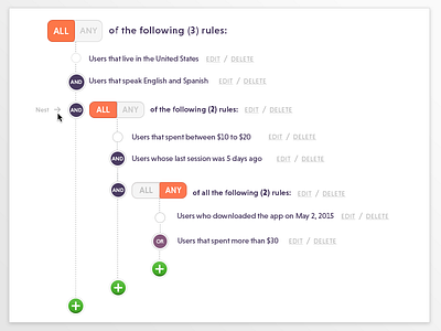 Segment Builder custom segment ui ux