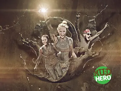 Mud Hero Ads actions advertising concept effects mud hero photomanipulation photoshop poster splash toronto