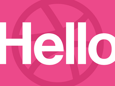 Hello Dribbble debut first hello minimalistic shot simple type typography welcome