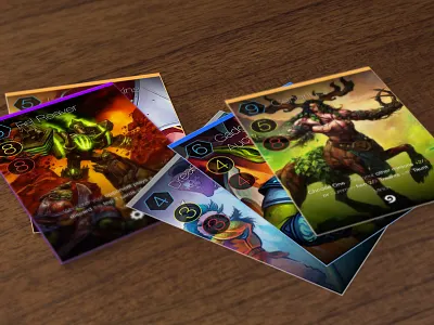 Hearthstone card re-design blizzard card cards design flat fresh game hearthstone redesign simple ui ux