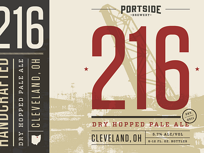 216 6 pack beer branding cleveland packaging typography