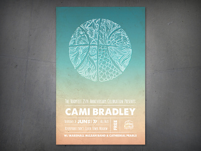 Hoopfest Poster band basketball cami bradley gig poster handdrawn hoopfest illustration music poster