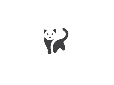 cat cat logo negative simple