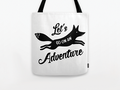 Let's Go On An Adventure adventure fox handlettering society6 typography