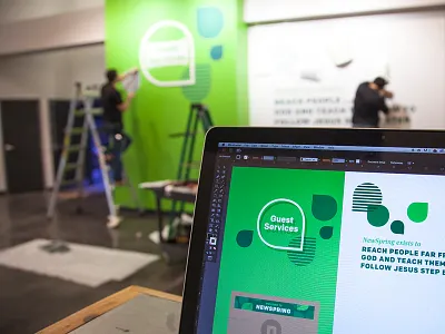 Rebrand Graphics Install church colfax construction environment interior jesus meta newspring serif signage
