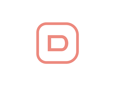 New D Mark branding corner d logo logomark mark rounded corners square