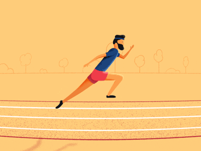 Keep Running 2d animation cel cycle design flash gif loop psd run