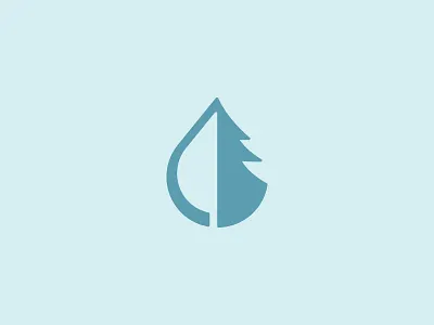Treedrop drop forest icon pine rain tree water