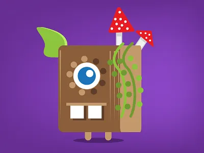 Monster Wednesday cartoon colorful cute flat forest game illustration monster original pixar square style