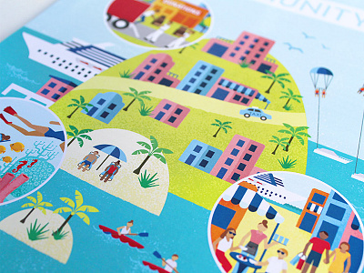 Corporate Cruise Illustration cruise cruise ship island outdoors palm tree travel tropical vacation