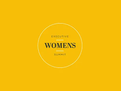 Executive Women's Summit Logo brand identity circle event logo sans serif serif visual identity