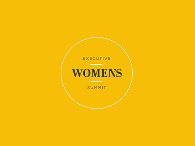 Executive Women's Summit Logo brand identity circle event logo sans serif serif visual identity