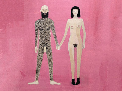 Opposites Attract body couple hairless hairy love nude opposite