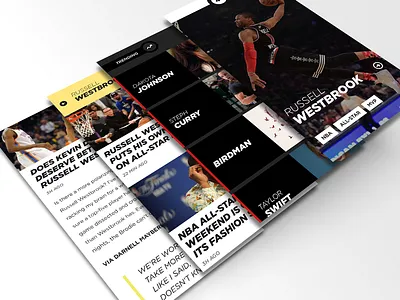 Concept 6 article clean feed flat iphone menu nav news sections ui ux