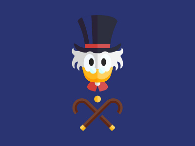 McDuck disney duck ducktales flat illustration mcduck scrooge show tales tv vector
