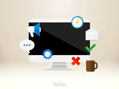 Working Day adobe desk free illustration vector work