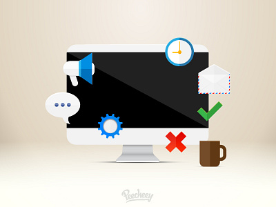 Working Day adobe desk free illustration vector work