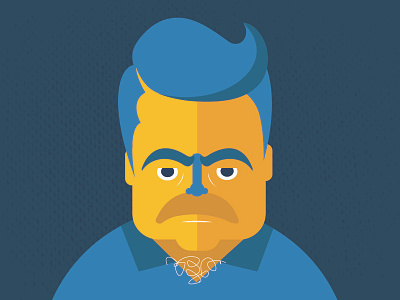 Ron Swan-song cartoon illustration nbc nick offerman parks rec recreation ron sitcom swanson tv