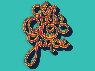 Gin And Juice drink gin juice type typography