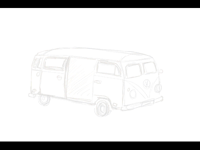 Vw Movies Cars 02 car illustration kombi little miss sunshine movies process volkswagen vw