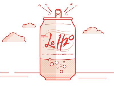 Le Water illustration lacroix mural sparkling water thirst water