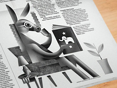 Boston Globe! [link] boston globe democrats donkey editorial elephant illustration news political republicans