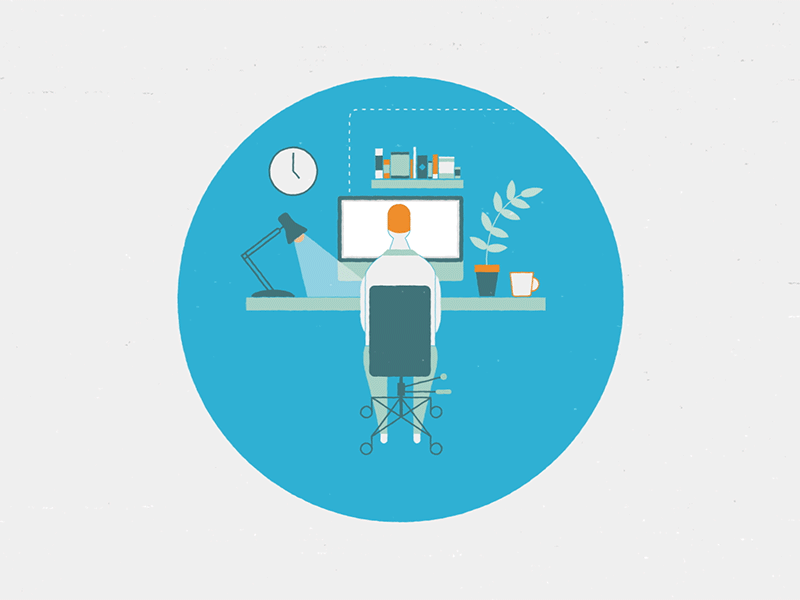 Daily Routine 2d animation designer illustration