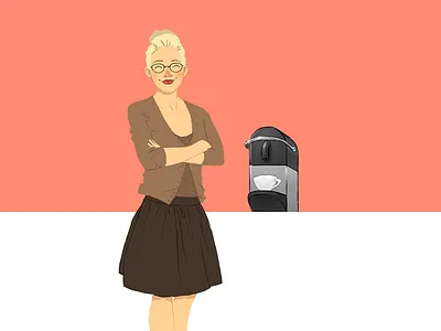 Coffee Customer illustration coffee customer flat illustration web project