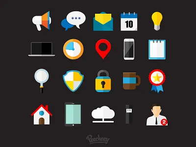 Business Icons adobe business flat free icons vector