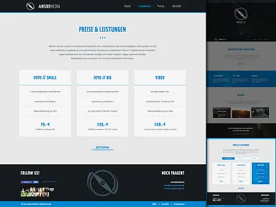 AIRSIDEMEDIA [3/3] airsidemedia blue dark drohne drone fly layout ui webdesign weblayout website