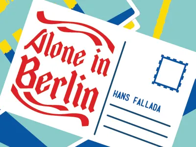 Alone in Berlin alone in berlin berlin blue book cover illustration postcard vector