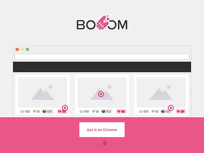 Booom - Landing page better booom chrome dribbble extension landing page