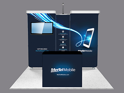 MetTel Booth Design booth branding design event show