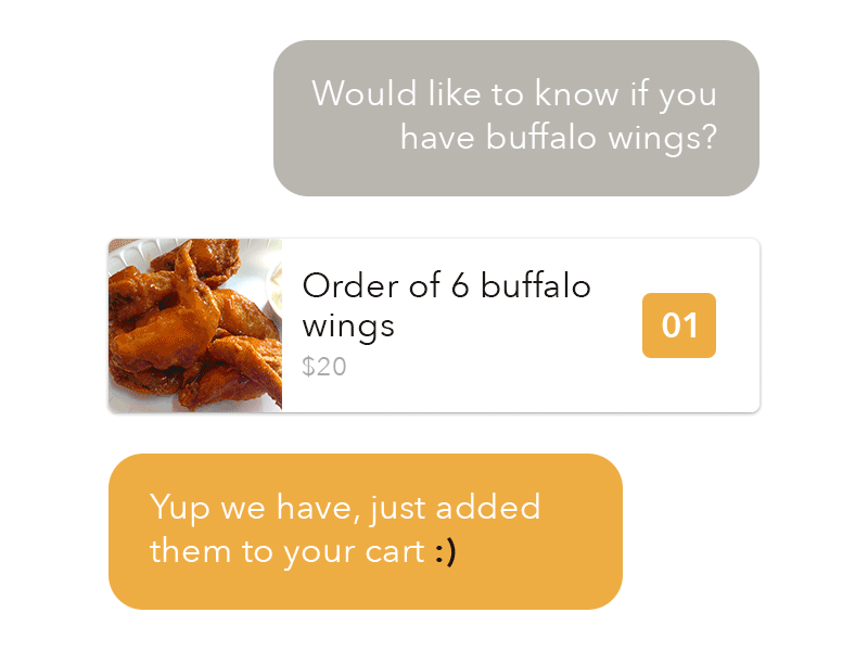 Changing quantities, a IX clip app cart chat counter delivery ios item touch ui ux