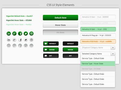 Three Little Birds Ui Elements css elements interaction design responsive ui simple sleek ui design visual design web