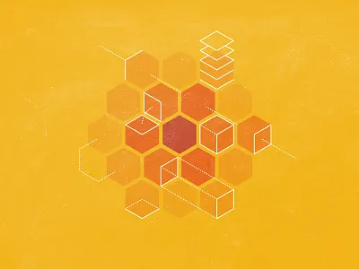 Advanced Algorithms algorithm cube hexagons honey comb illustrator isometric lines math photoshop tech warm