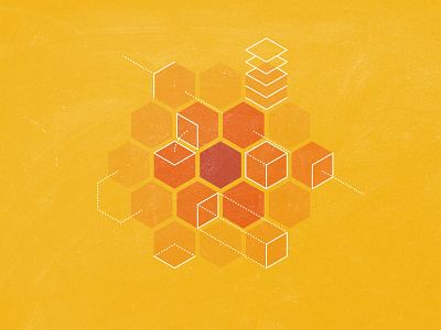 Advanced Algorithms algorithm cube hexagons honey comb illustrator isometric lines math photoshop tech warm