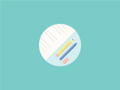 Notepad design flat icon illustration note notepad notes paper pencil spot
